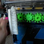 This is the plastic cleaning brush that we used to clean the SpinScrub brushes